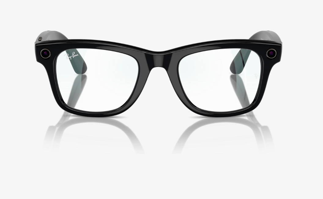 RAY-BAN Meta Wayfarer (Gen 1), 0RW4006 , Clear (Blue light filter) Black Shiny, 50